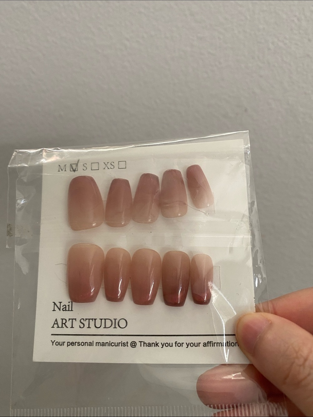 Nude Ombre Press-On Nails - Natural Pink
